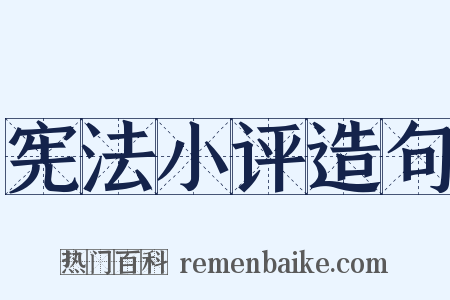 宪法小评造句是什么意思的图片